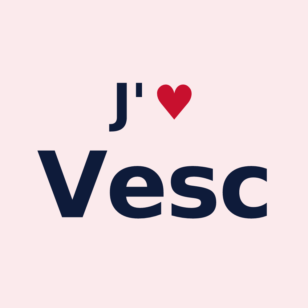 Magnet personnalisé Vesc — design J'aime Vesc