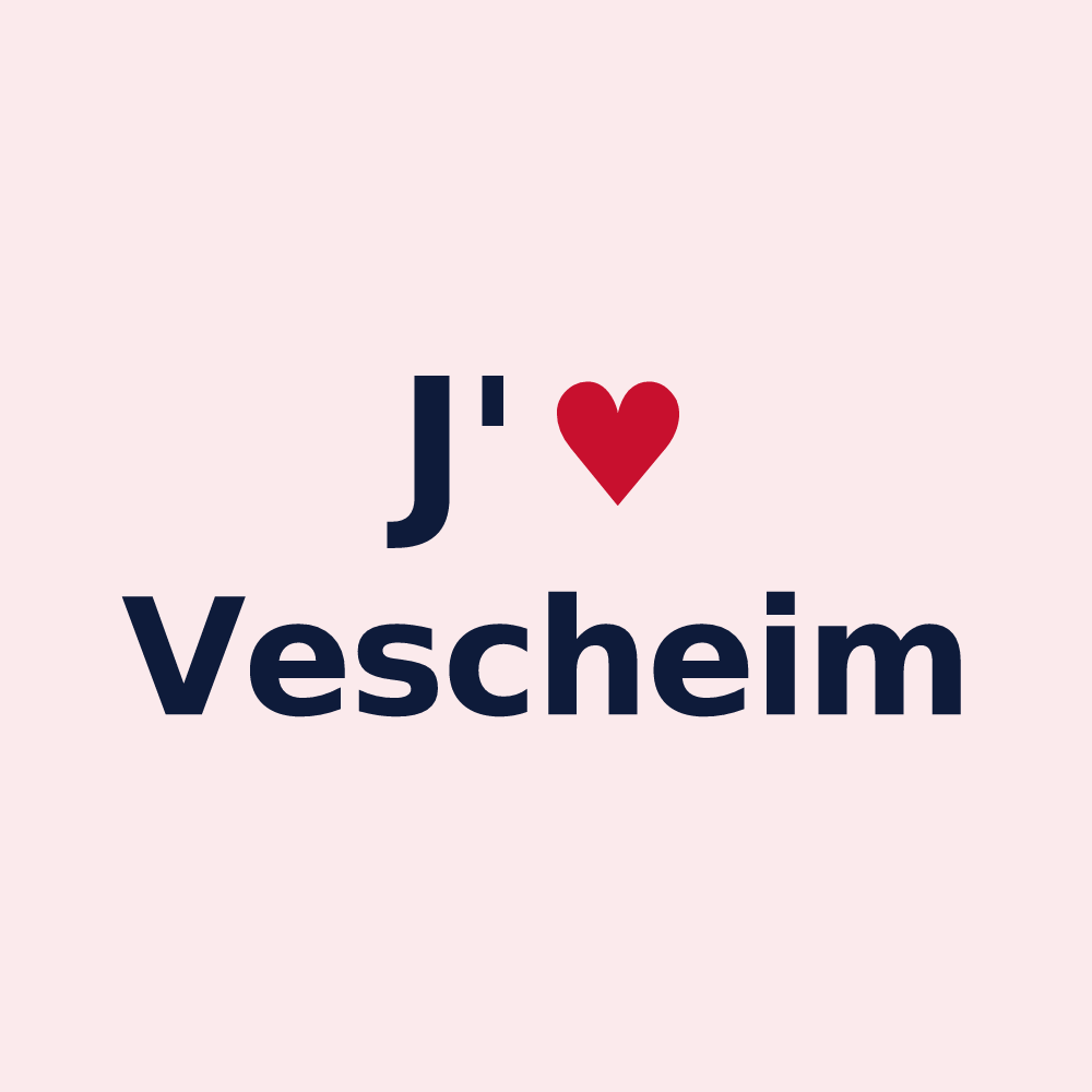 Magnet personnalisé Vescheim — design J'aime Vescheim