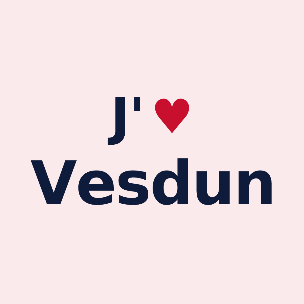 Magnet personnalisé Vesdun — design J'aime Vesdun