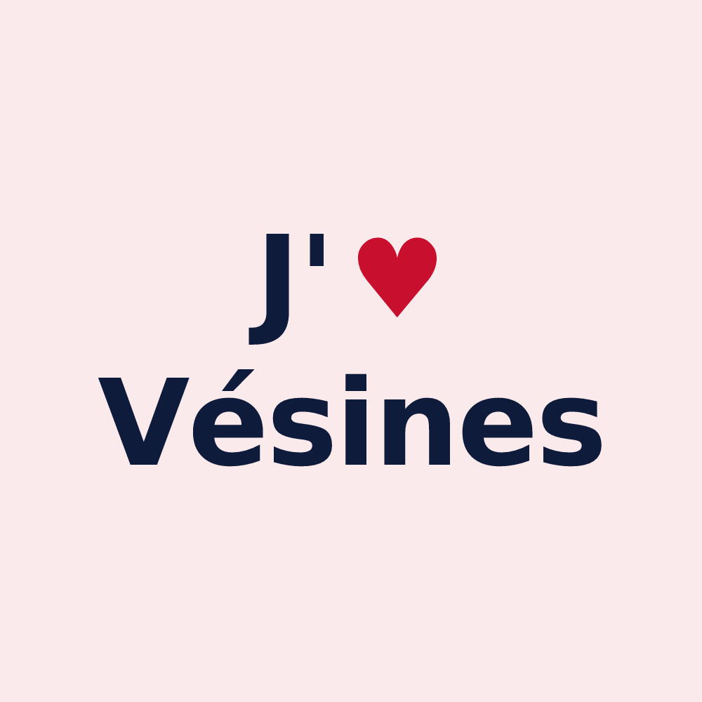 Magnet personnalisé Vésines — design J'aime Vésines