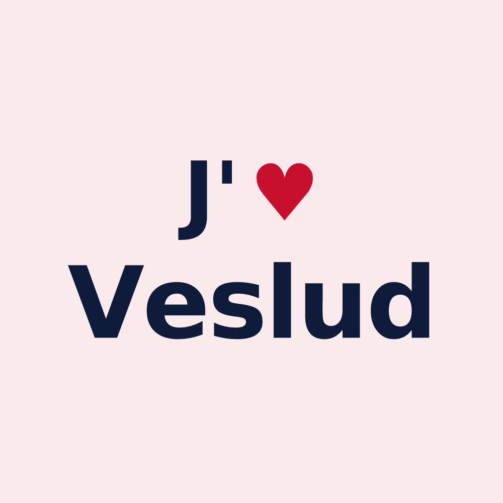 Magnet personnalisé Veslud — design J'aime Veslud