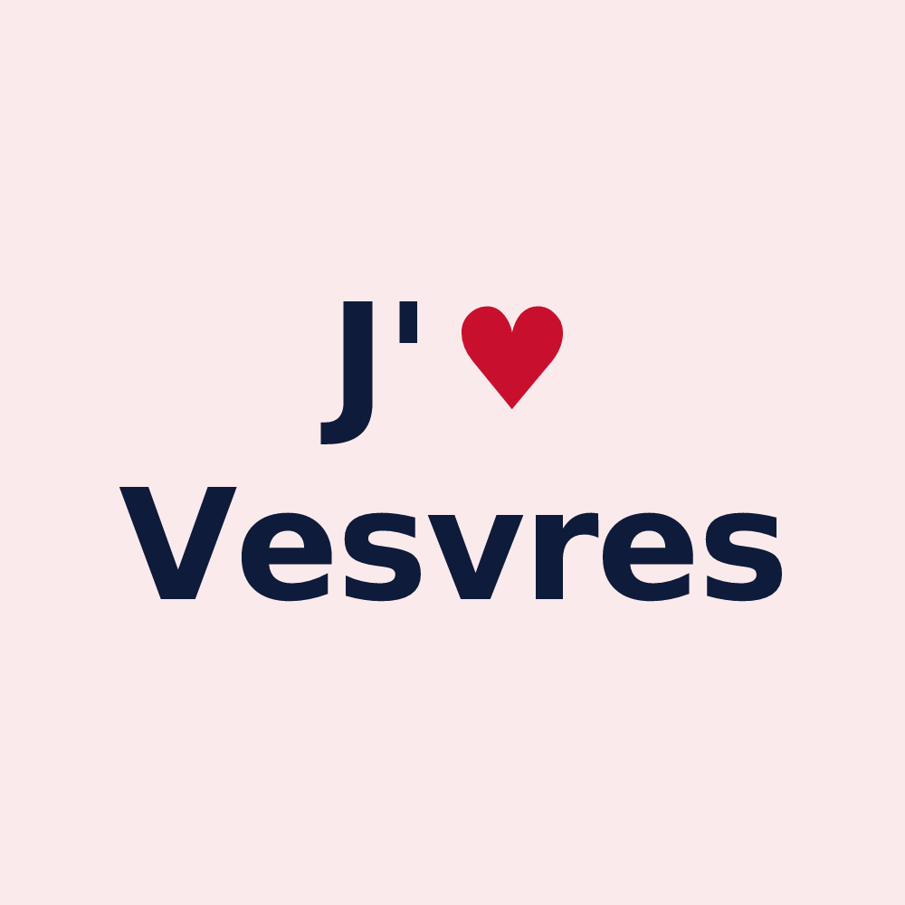 Magnet personnalisé Vesvres — design J'aime Vesvres