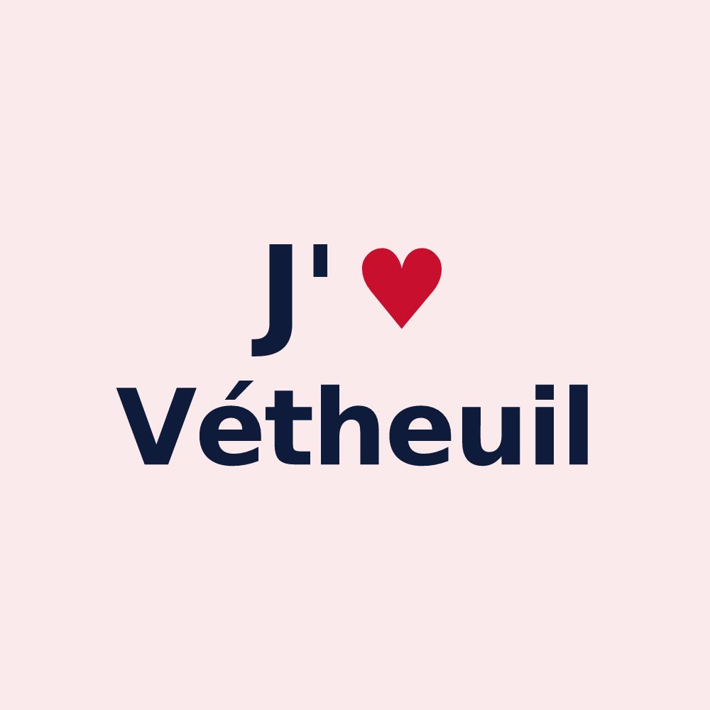 Magnet personnalisé Vétheuil — design J'aime Vétheuil