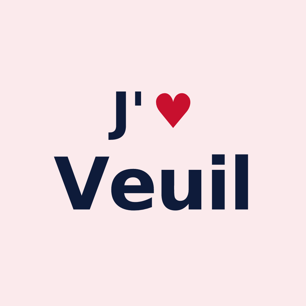 Magnet personnalisé Veuil — design J'aime Veuil