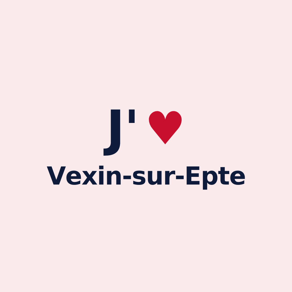 Magnet personnalisé Vexin-sur-Epte — design J'aime Vexin-sur-Epte