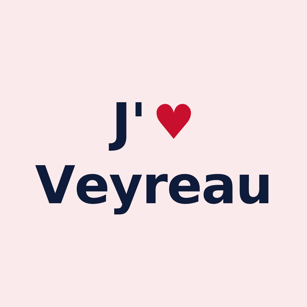 Magnet personnalisé Veyreau — design J'aime Veyreau