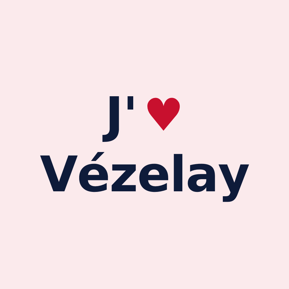 Magnet personnalisé Vézelay — design J'aime Vézelay
