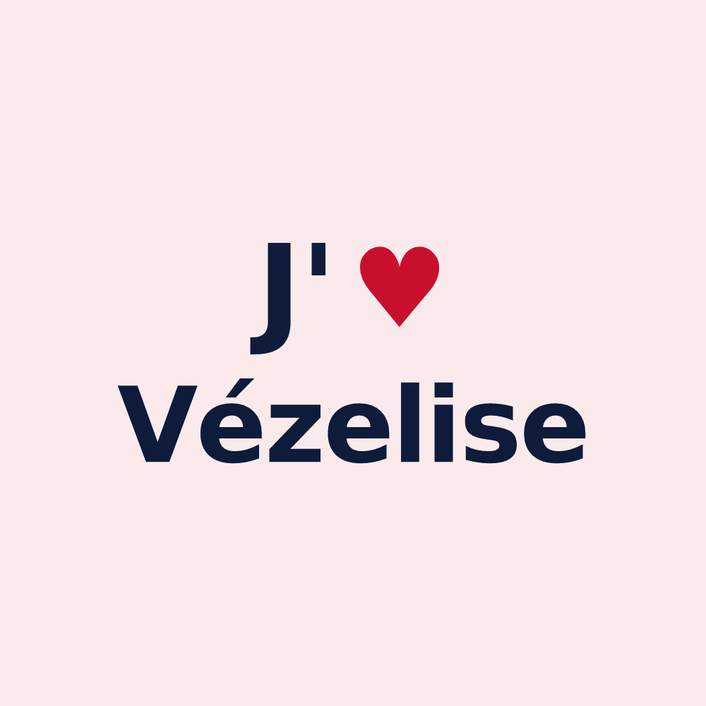 Magnet personnalisé Vézelise — design J'aime Vézelise