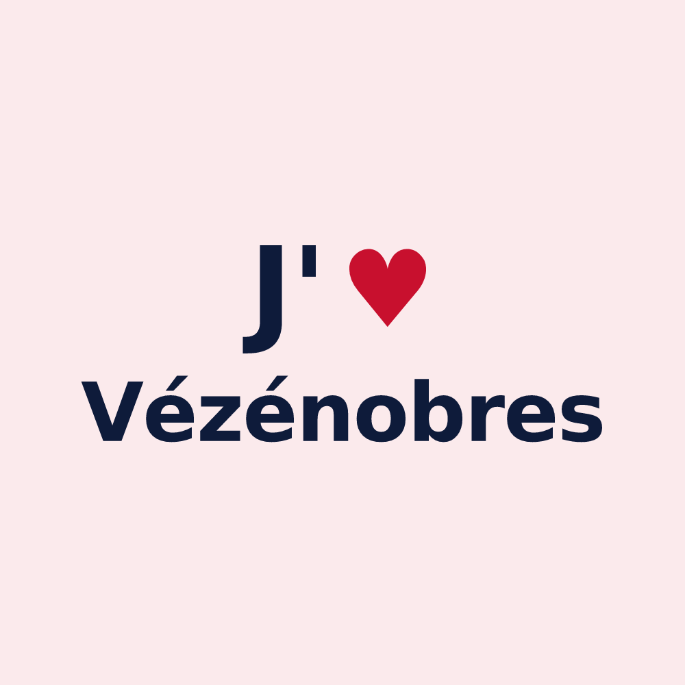 Magnet personnalisé Vézénobres — design J'aime Vézénobres