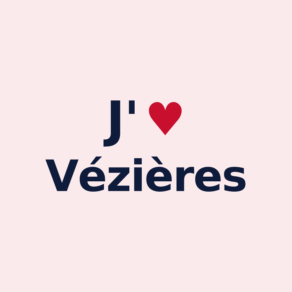 Magnet personnalisé Vézières — design J'aime Vézières