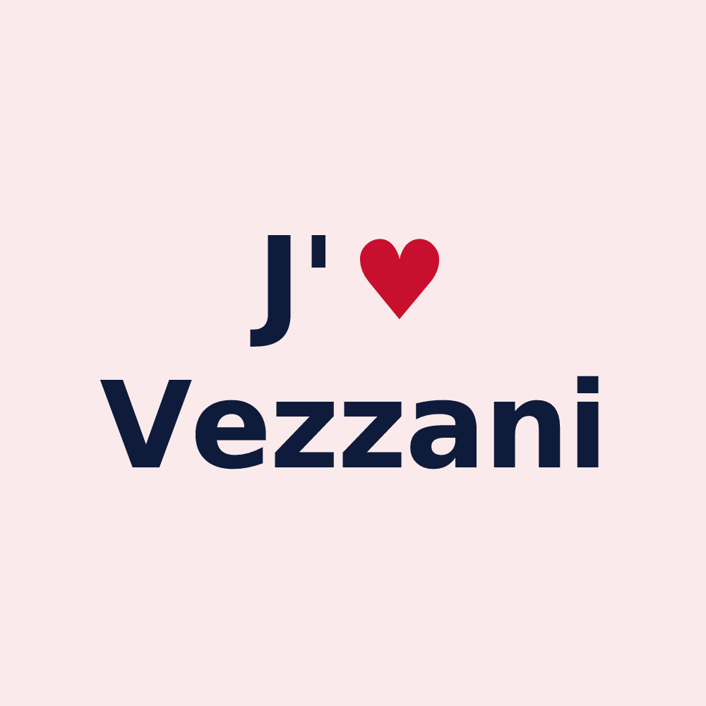 Magnet personnalisé Vezzani — design J'aime Vezzani