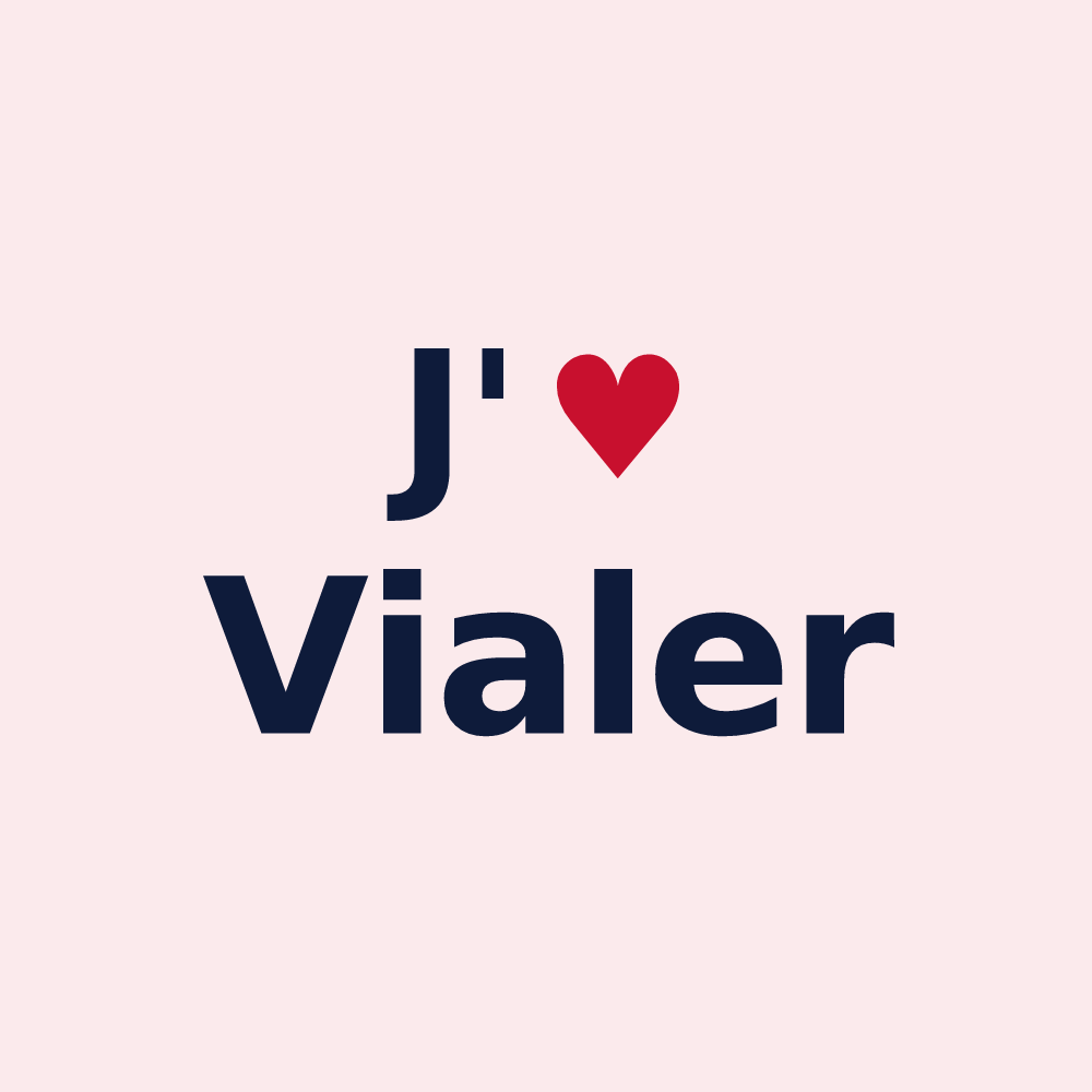 Magnet personnalisé Vialer — design J'aime Vialer