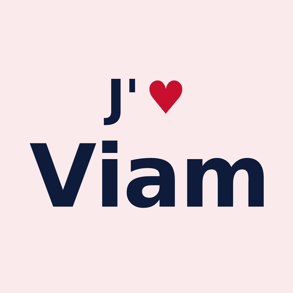 Magnet personnalisé Viam — design J'aime Viam