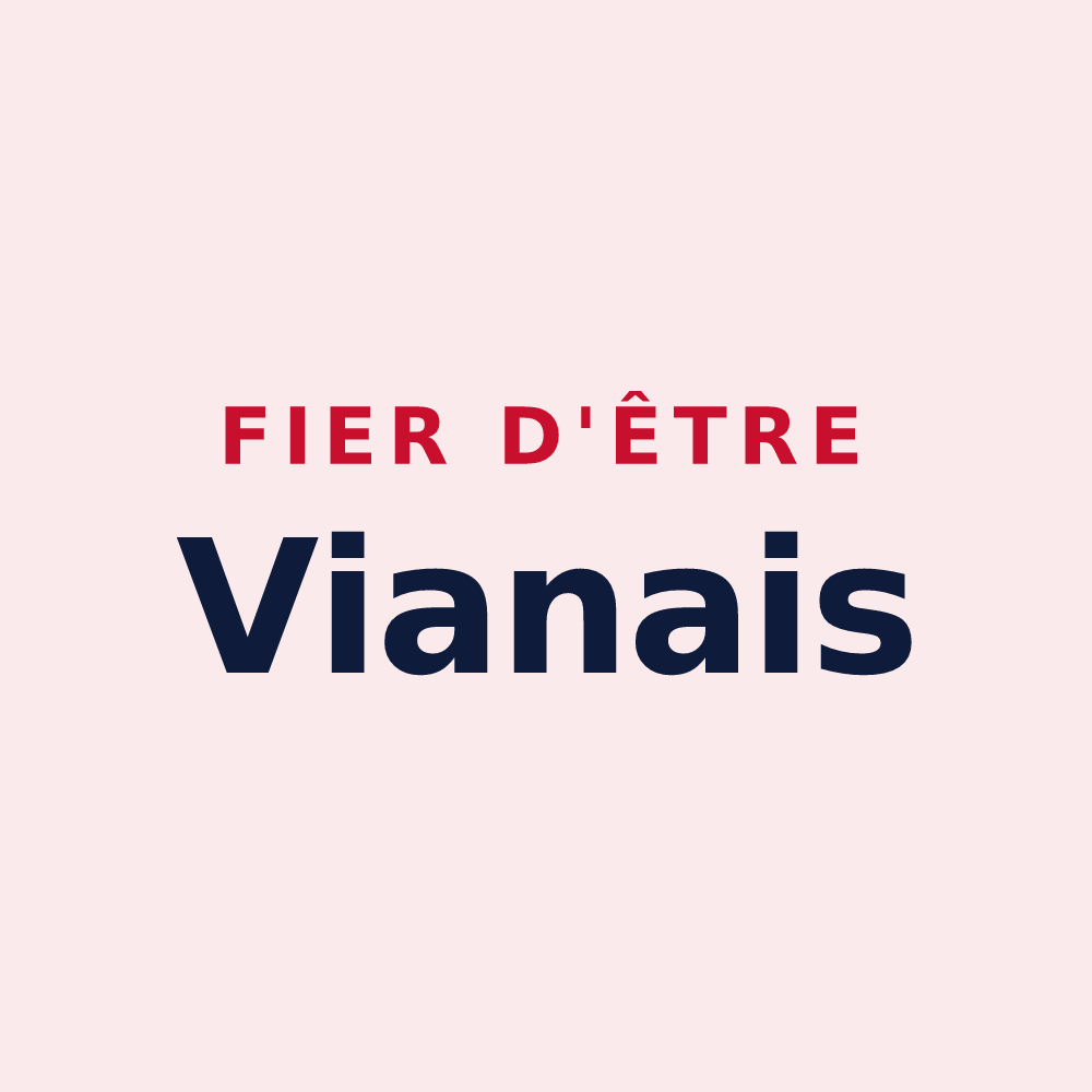 Magnet « Fier d'être Vianais » — design pour Viane