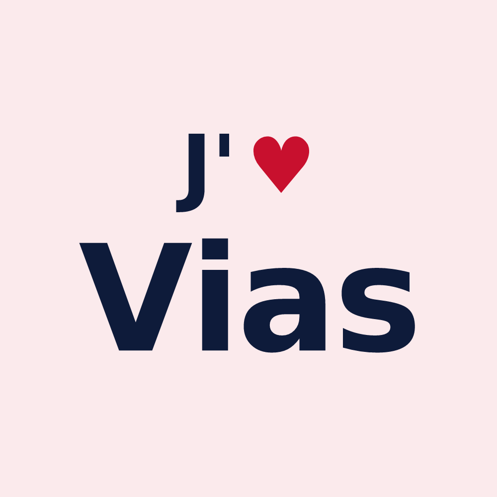 Magnet personnalisé Vias — design J'aime Vias