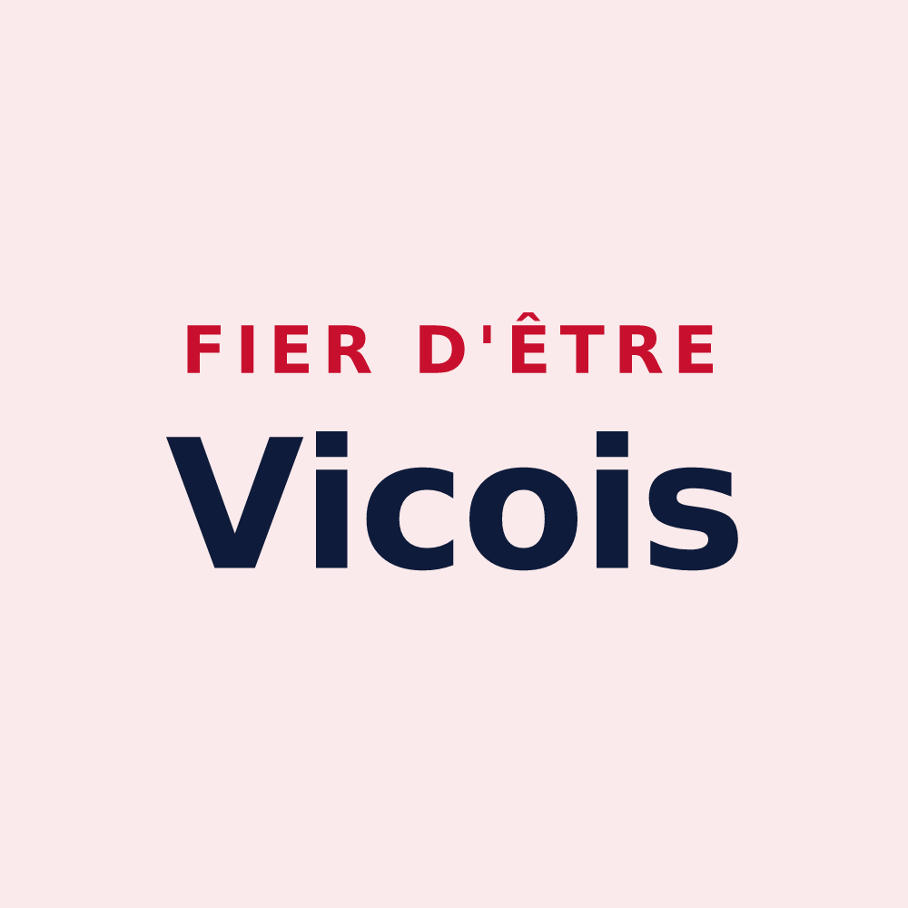 Magnet « Fier d'être Vicois » — design pour Vic-la-Gardiole