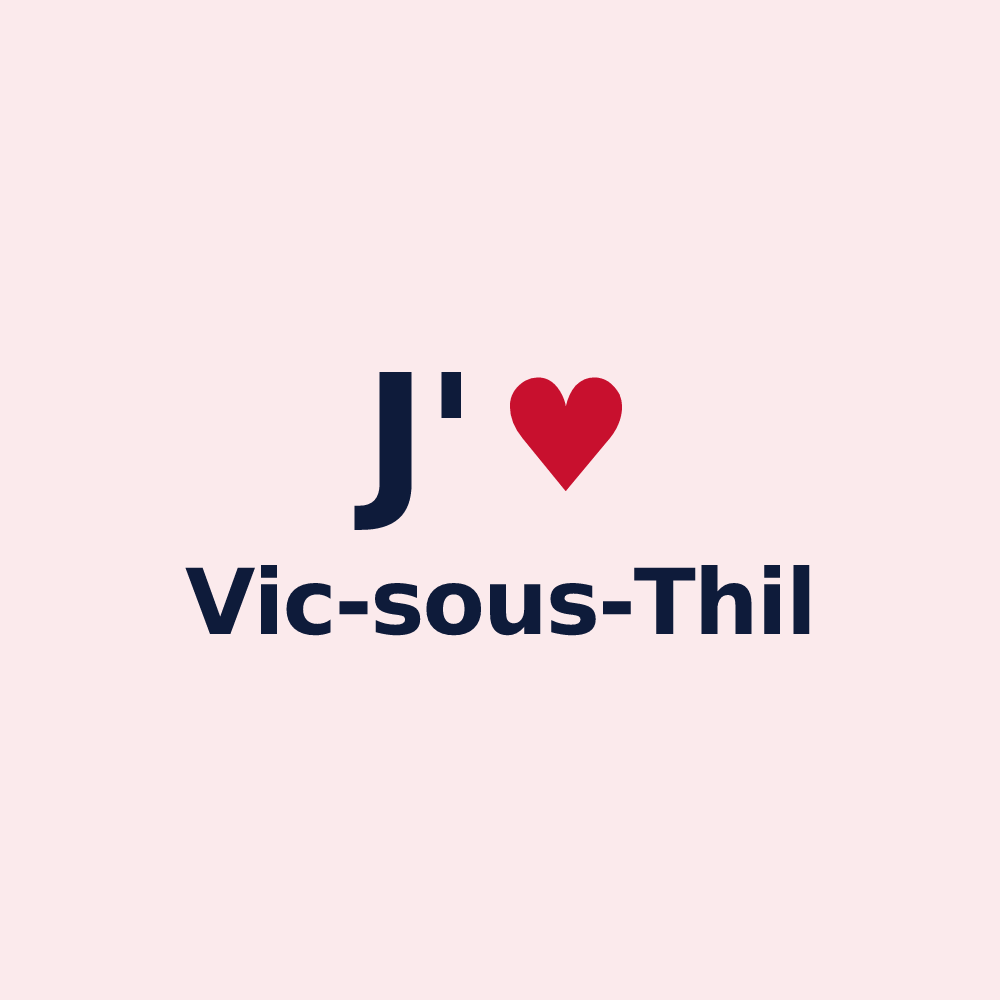 Magnet personnalisé Vic-sous-Thil — design J'aime Vic-sous-Thil
