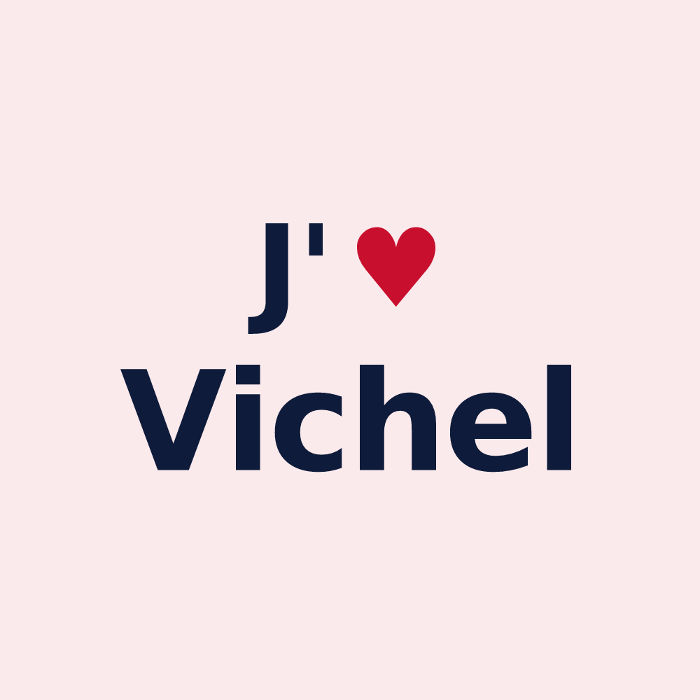 Magnet personnalisé Vichel — design J'aime Vichel