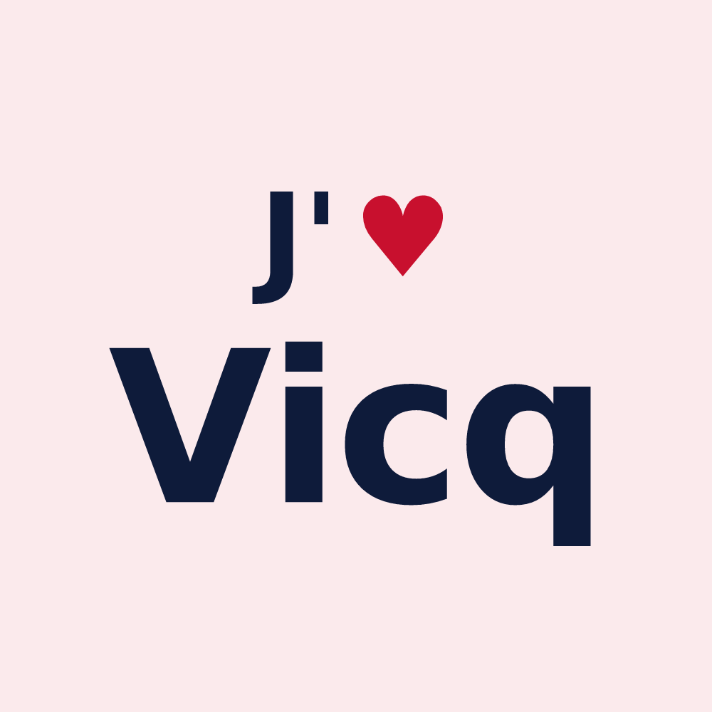Magnet personnalisé Vicq — design J'aime Vicq