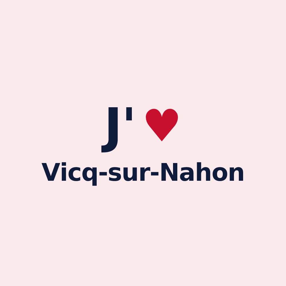 Magnet personnalisé Vicq-sur-Nahon — design J'aime Vicq-sur-Nahon