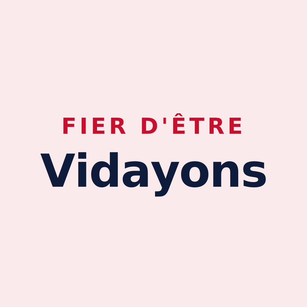 Magnet « Fier d'être Vidayons » — design pour Vidai