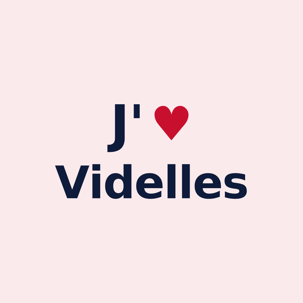 Magnet personnalisé Videlles — design J'aime Videlles