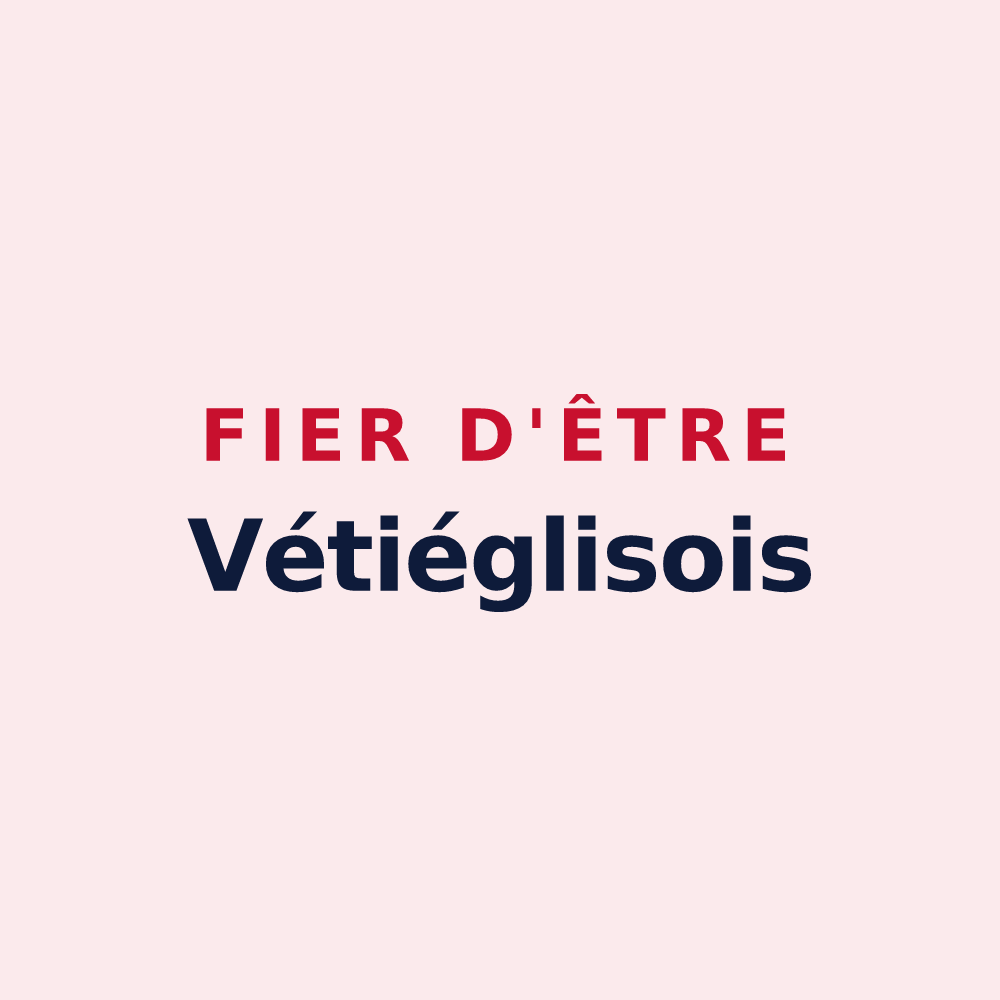 Magnet « Fier d'être Vétiéglisois » — design pour Vieille-Église