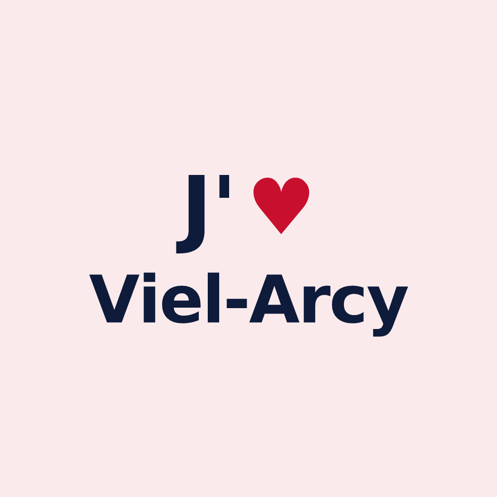 Magnet personnalisé Viel-Arcy — design « J'aime Viel-Arcy » imprimé sur le magnet