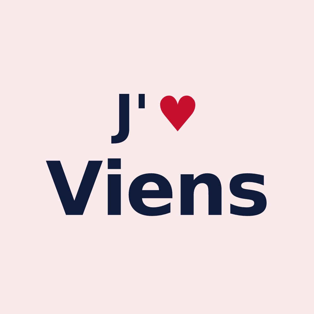 Magnet personnalisé Viens — design J'aime Viens