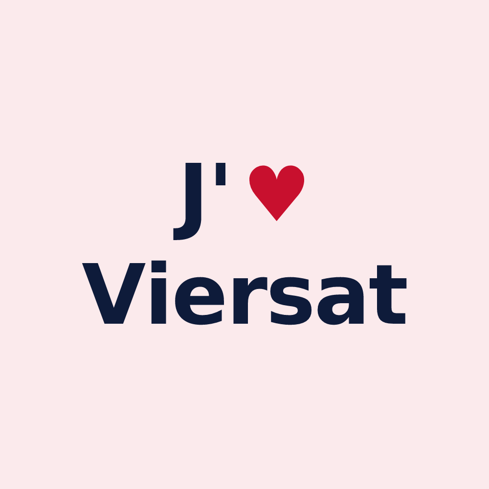 Magnet personnalisé Viersat — design J'aime Viersat