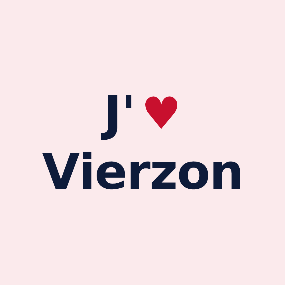 Magnet personnalisé Vierzon — design J'aime Vierzon
