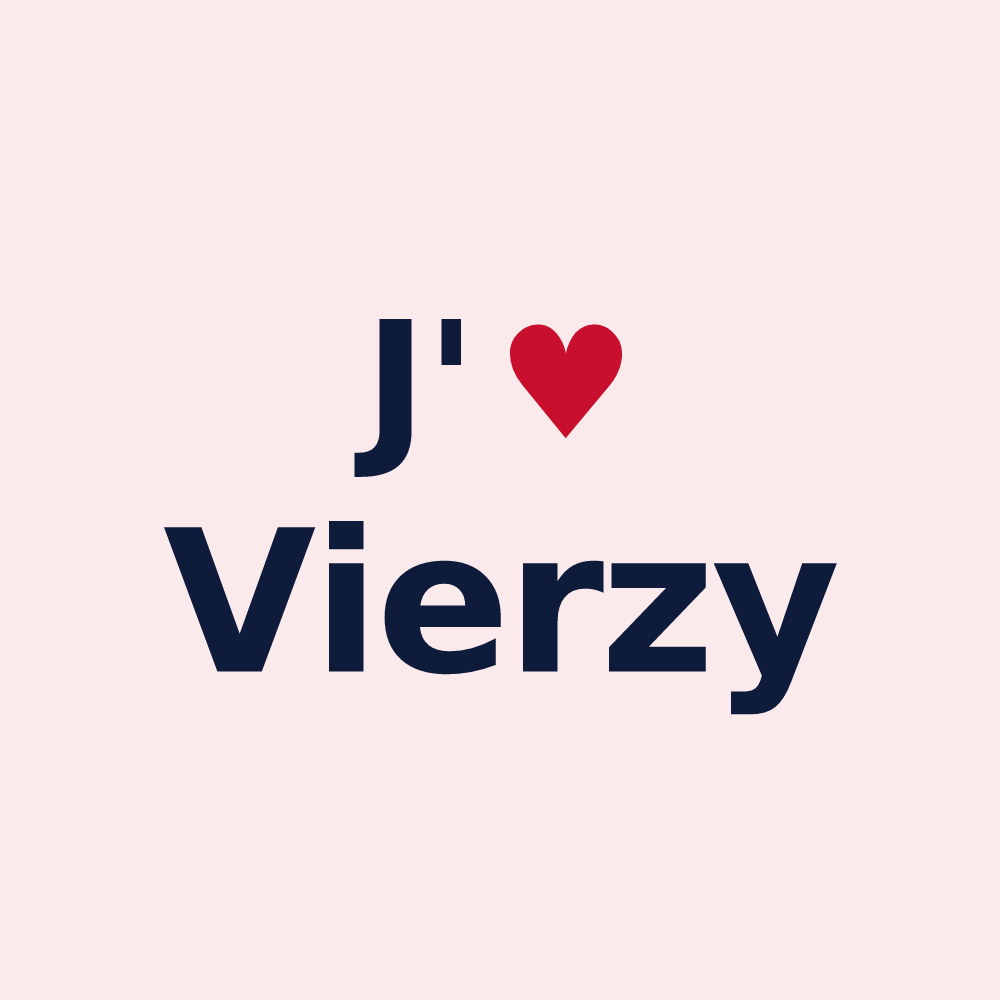 Magnet personnalisé Vierzy — design J'aime Vierzy