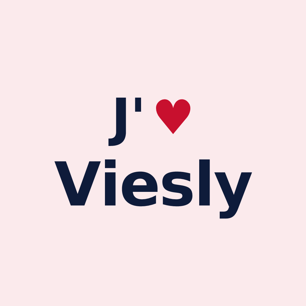 Magnet personnalisé Viesly — design J'aime Viesly