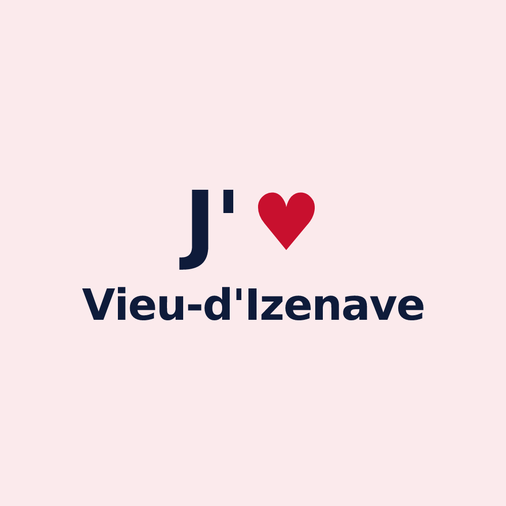 Magnet personnalisé Vieu-d'Izenave — design J'aime Vieu-d'Izenave