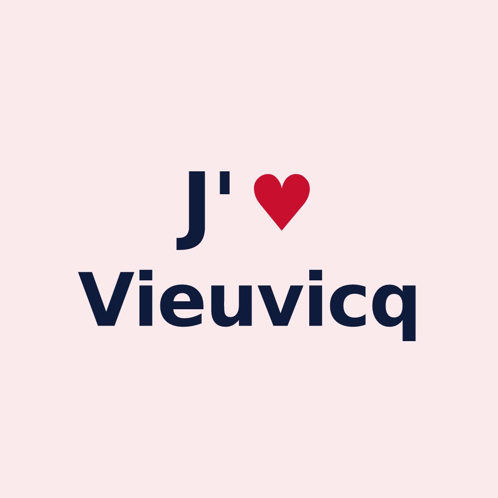 Magnet personnalisé Vieuvicq — design J'aime Vieuvicq