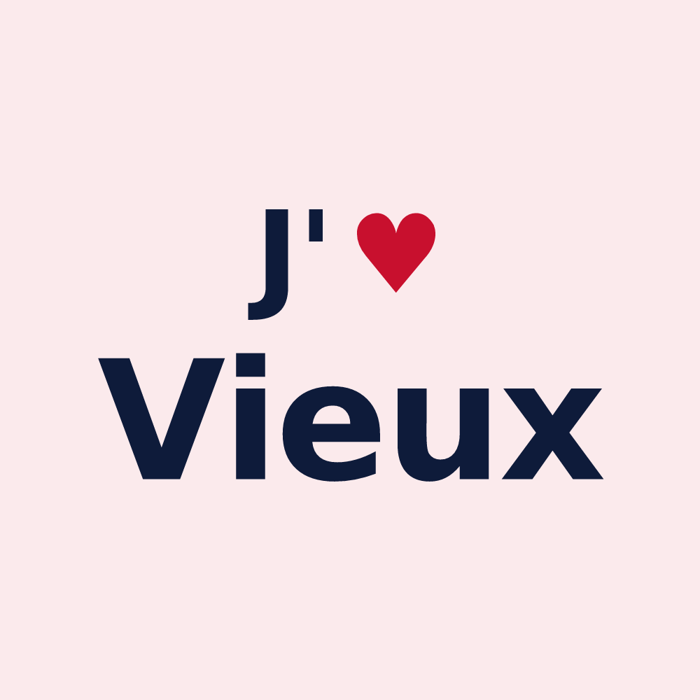 Magnet personnalisé Vieux — design J'aime Vieux