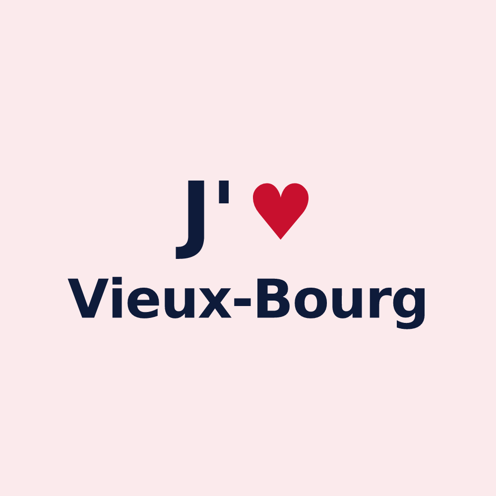 Magnet personnalisé Vieux-Bourg — design J'aime Vieux-Bourg