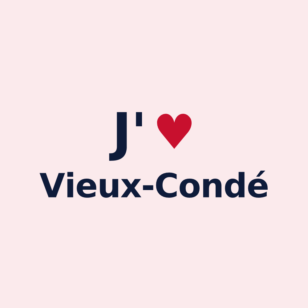 Magnet personnalisé Vieux-Condé — design J'aime Vieux-Condé