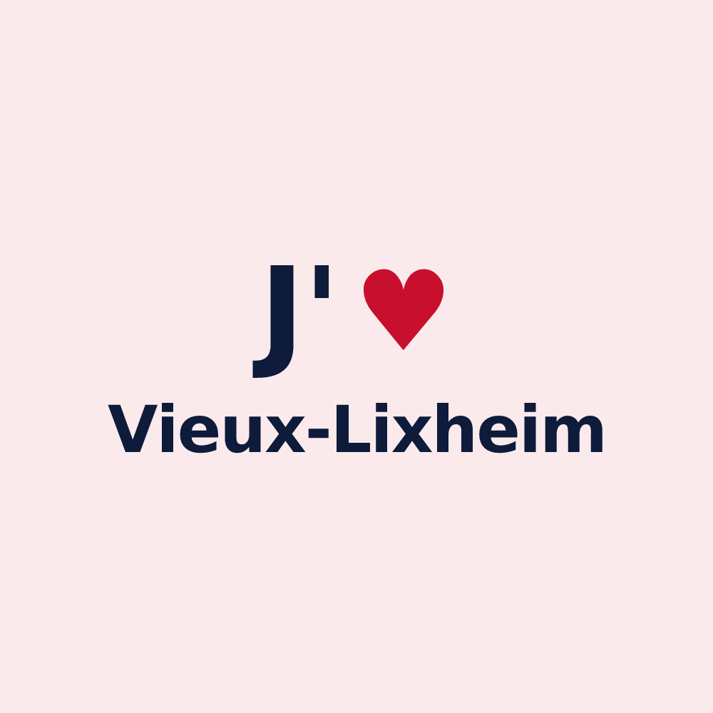 Magnet personnalisé Vieux-Lixheim — design J'aime Vieux-Lixheim