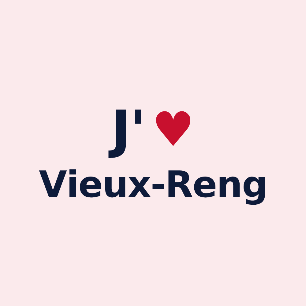 Magnet personnalisé Vieux-Reng — design J'aime Vieux-Reng