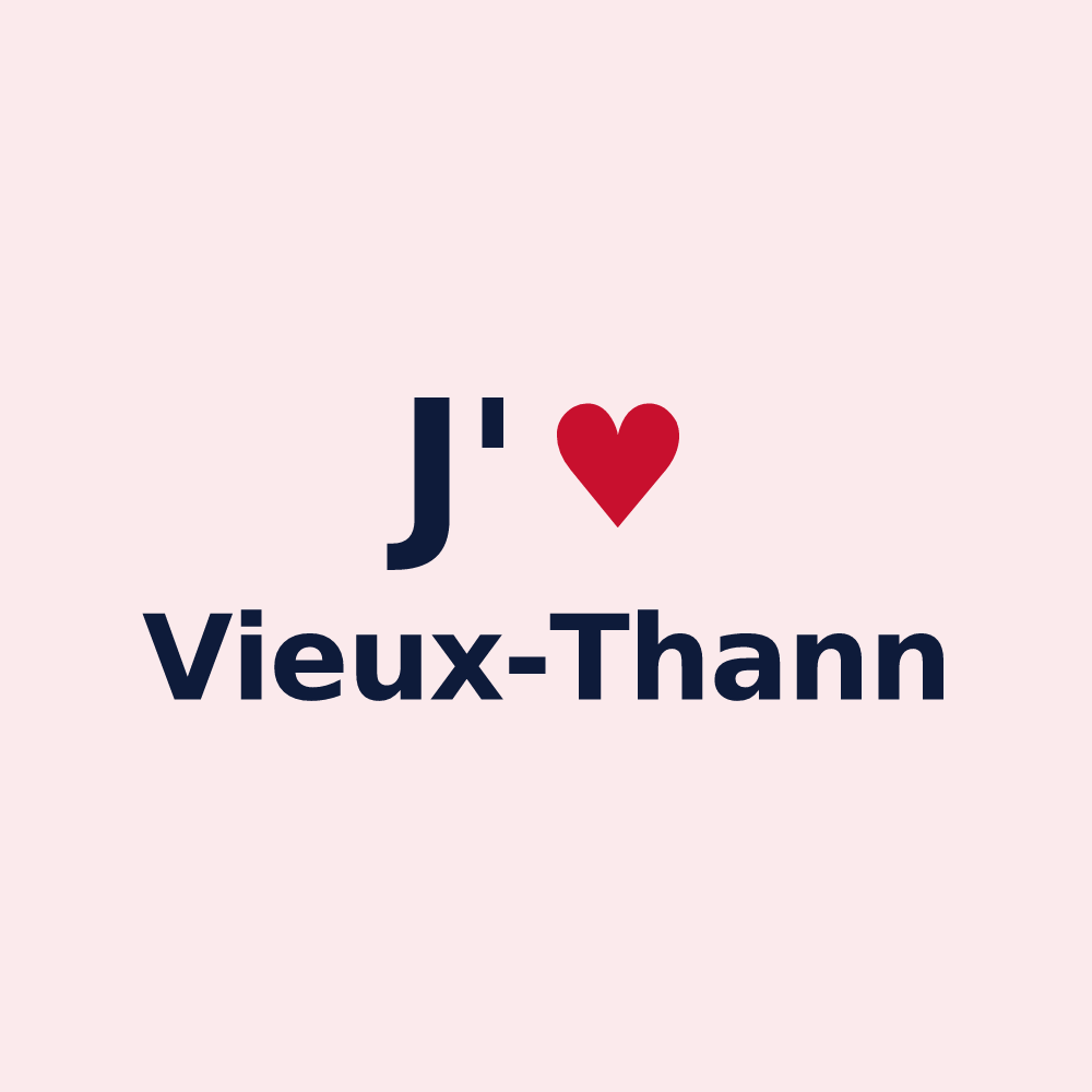 Magnet personnalisé Vieux-Thann — design J'aime Vieux-Thann