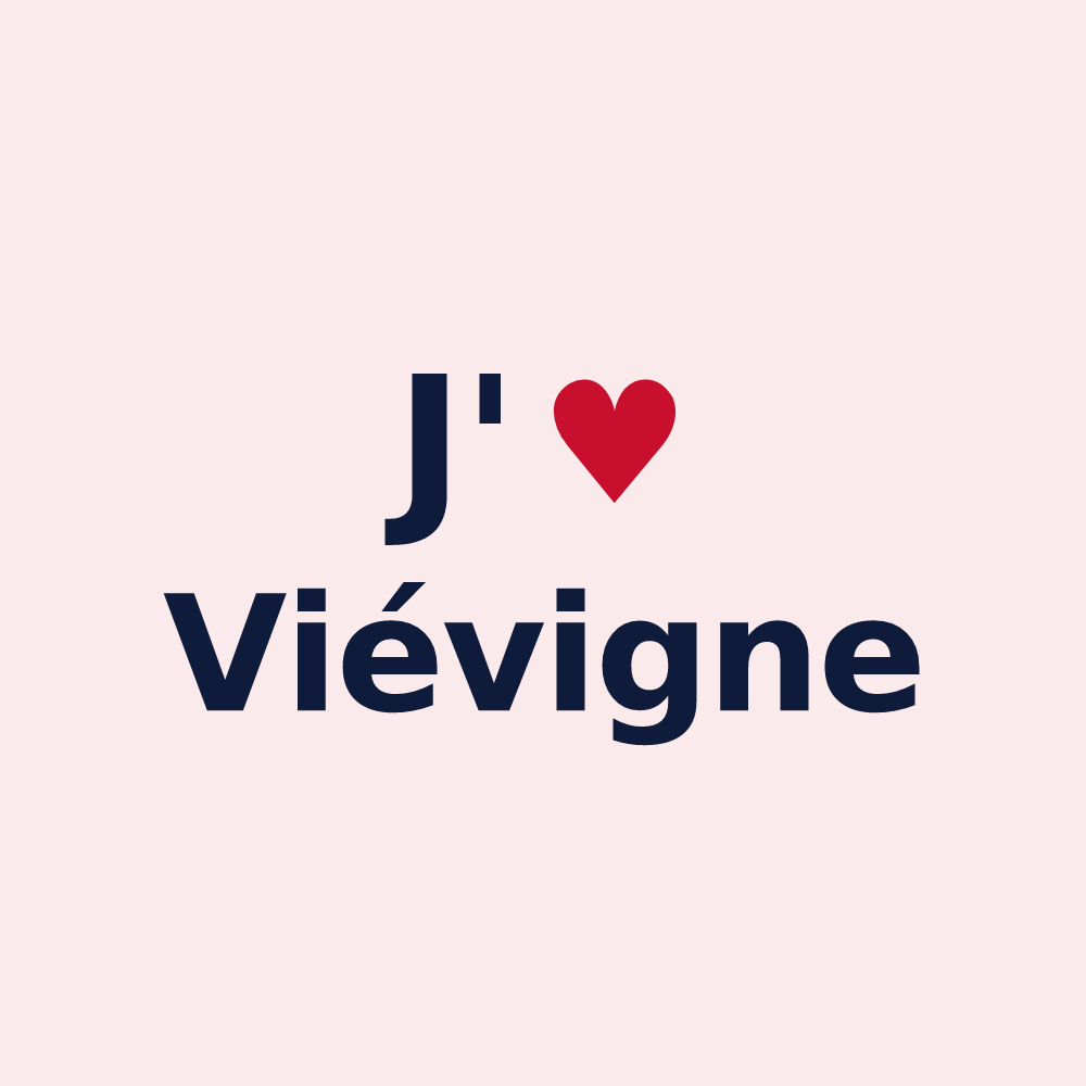 Magnet personnalisé Viévigne — design J'aime Viévigne