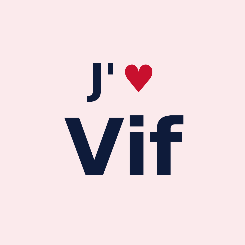 Magnet personnalisé Vif — design J'aime Vif