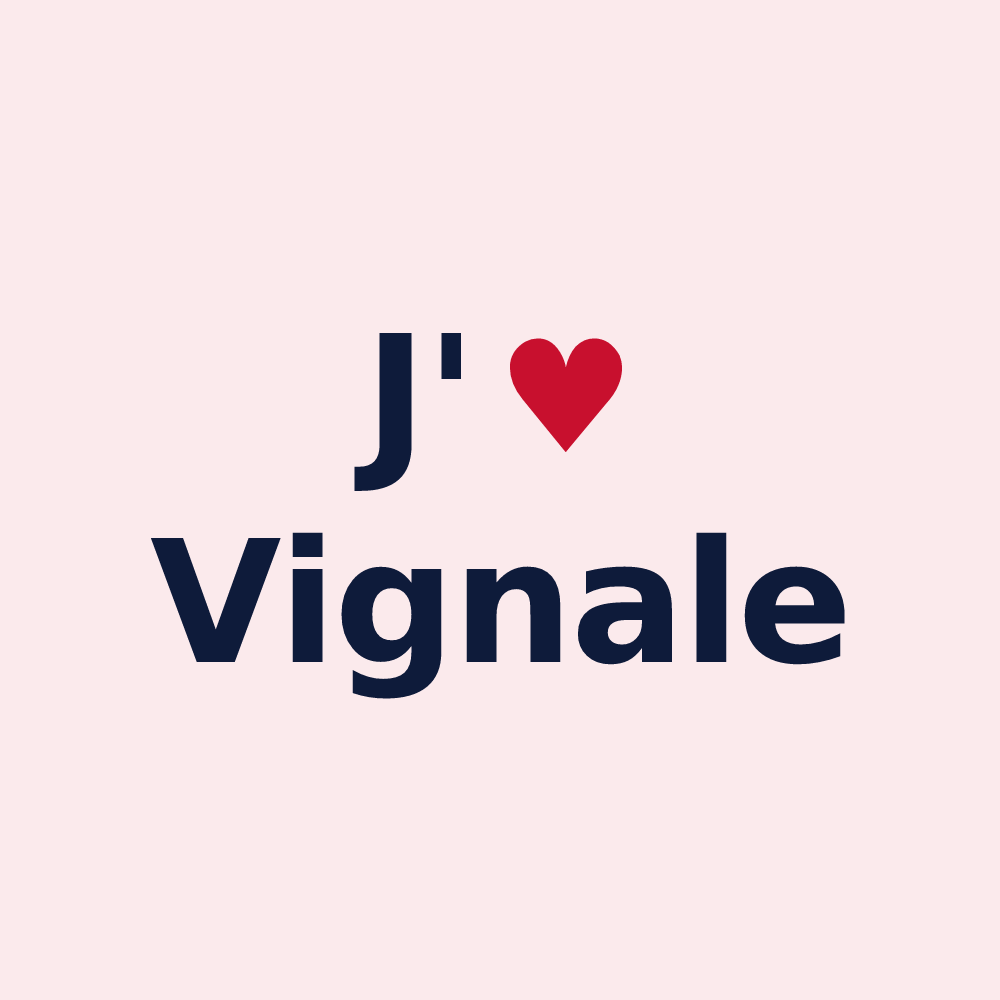 Magnet personnalisé Vignale — design J'aime Vignale