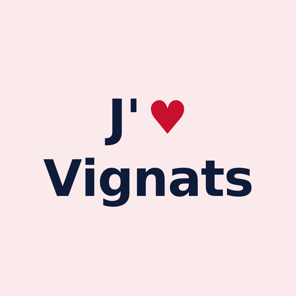 Magnet personnalisé Vignats — design J'aime Vignats