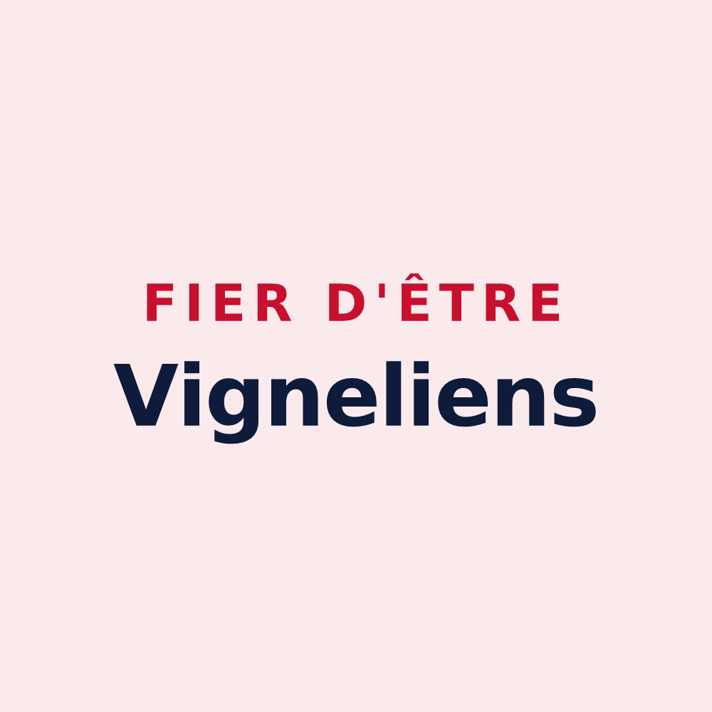Magnet « Fier d'être Vigneliens » — design pour Vignely