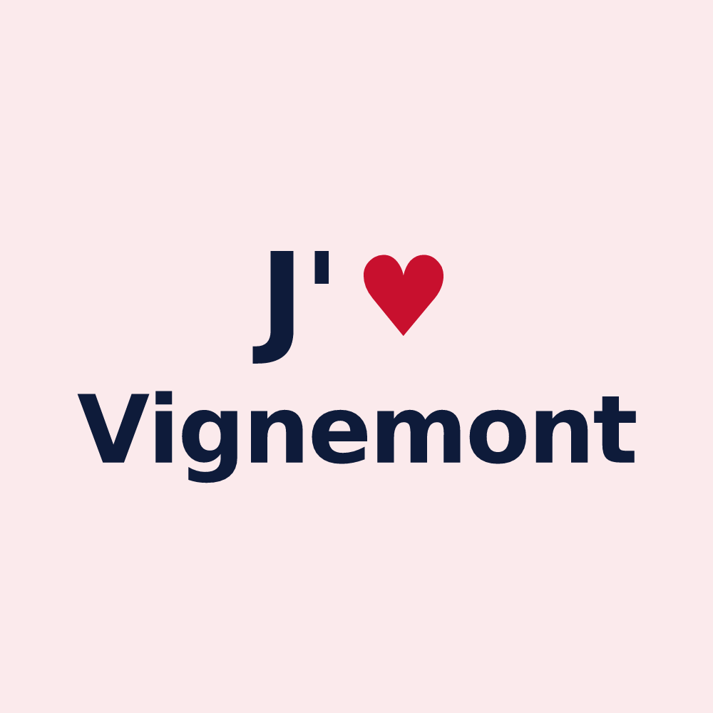 Magnet personnalisé Vignemont — design J'aime Vignemont
