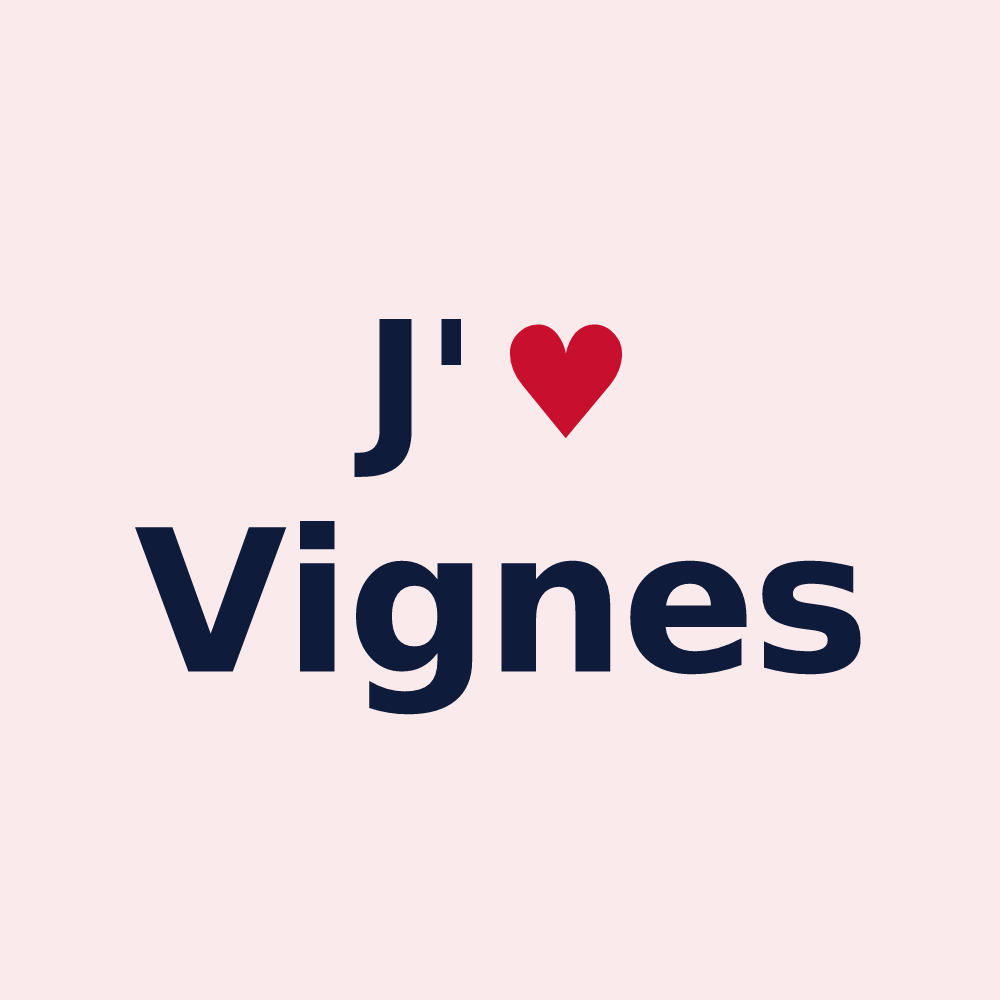 Magnet personnalisé Vignes — design J'aime Vignes