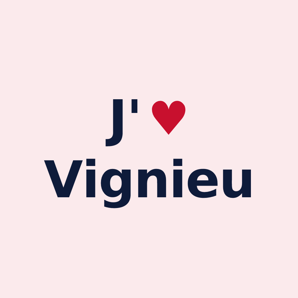 Magnet personnalisé Vignieu — design J'aime Vignieu