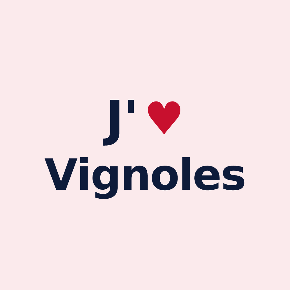 Magnet personnalisé Vignoles — design J'aime Vignoles